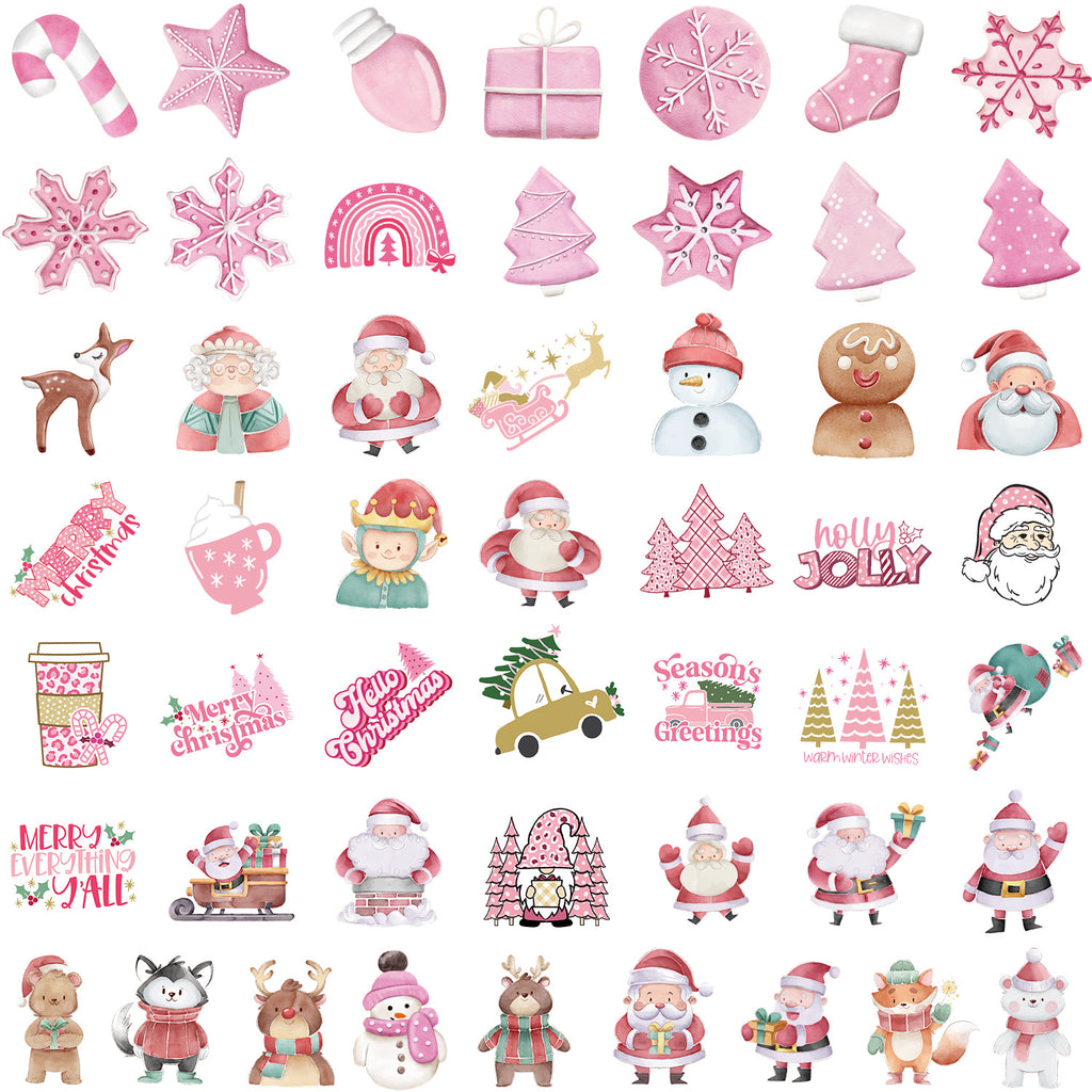 50 mignon décoration de Noël autocollant de voiture téléphone mobile ordinateur Guitar notebook étanche
