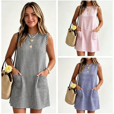 Robe en Plaid d'arrivée d'été