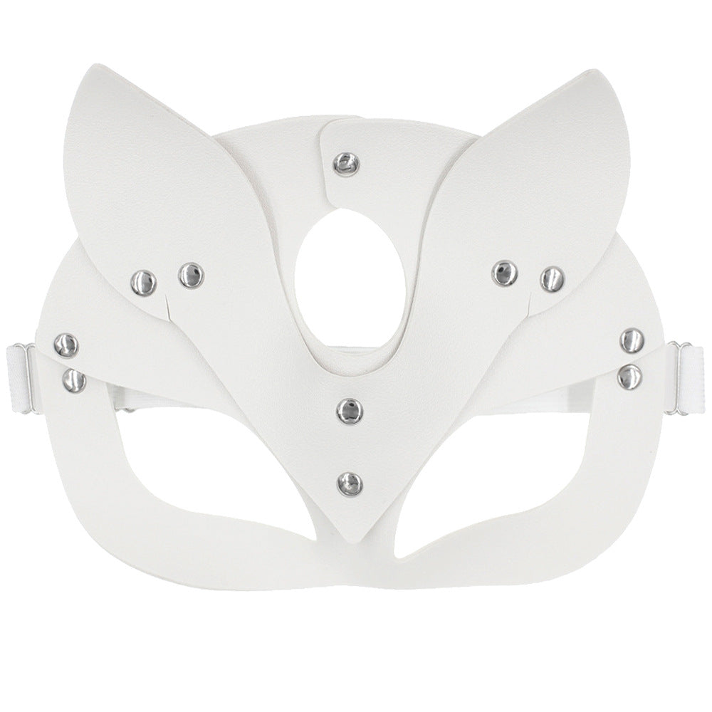 Masque de renard en cuir PU personnalisé européen et américain