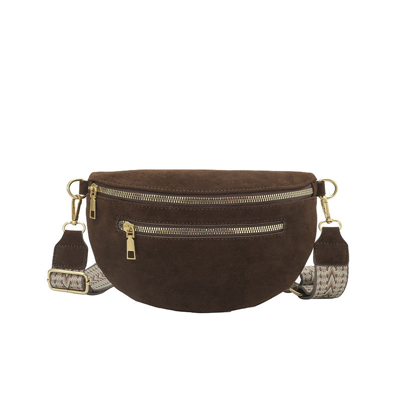 Jacquard Webbing Européen et américain Style PU sac de corps en cuir