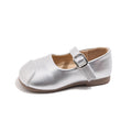 Chaussures en cuir simples et polyvalentes pour petites filles