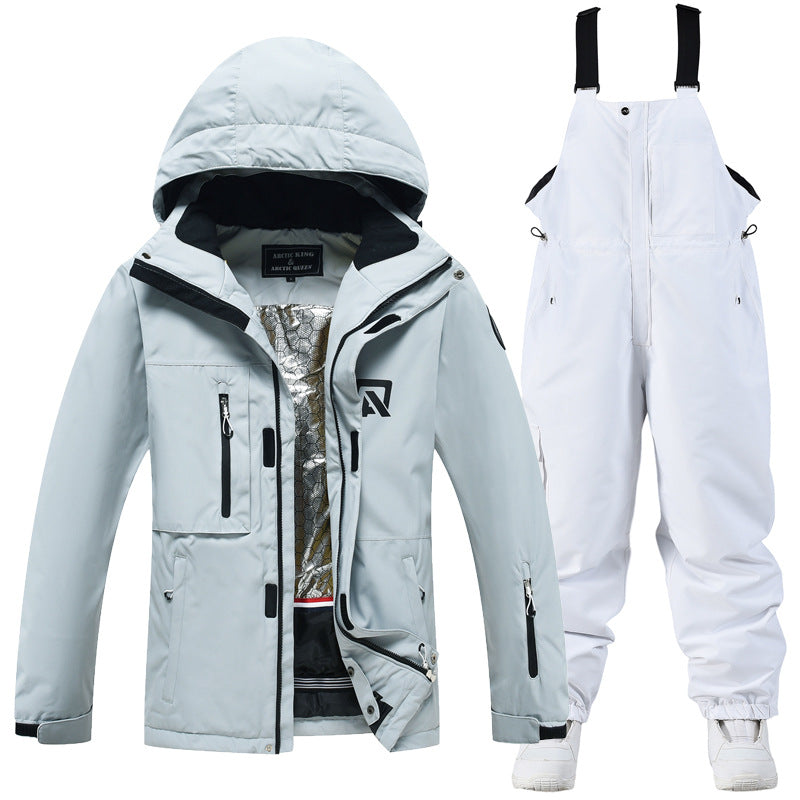 Costume de ski pour hommes et femmes en plein air Veneer Double Board