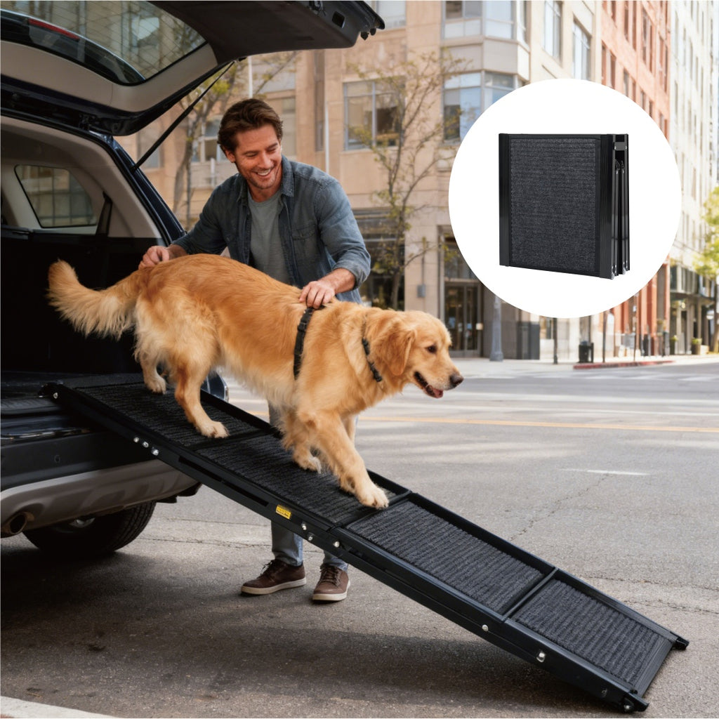 Rampe de chien pour voiture 71 longue et 19.3 large rampes de chien portable pour grands chiens avec rug S non-dérapant