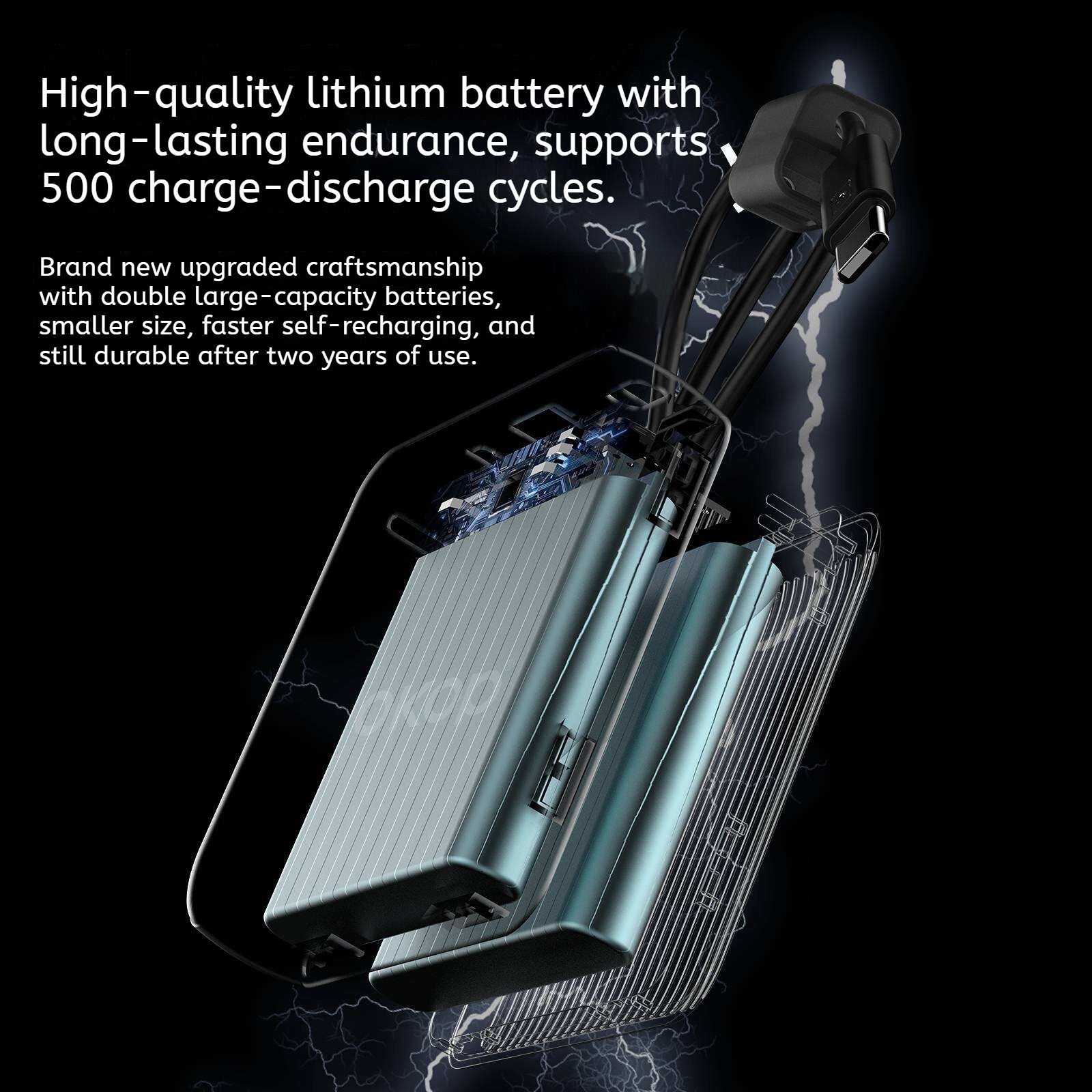 KP-724 20000mAh Banque de puissance haute capacité avec affichage numérique charge rapide 3C certifié F