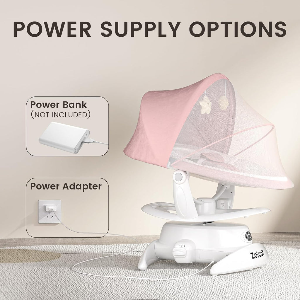 Motion-activated baby swing