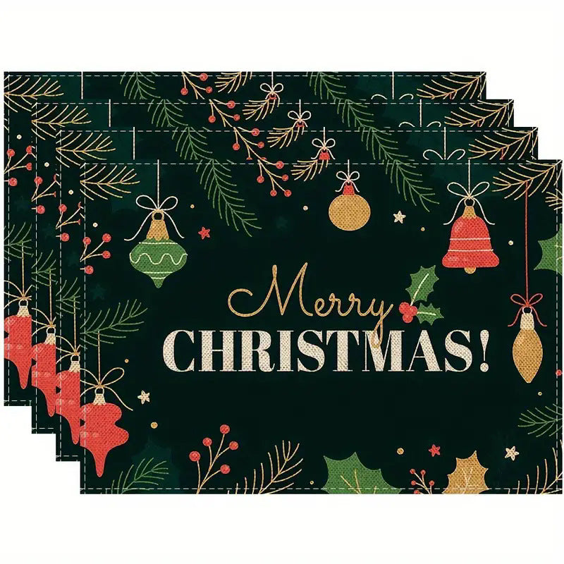 Fête de Noël Placemat Ustensiles de cuisine ménager