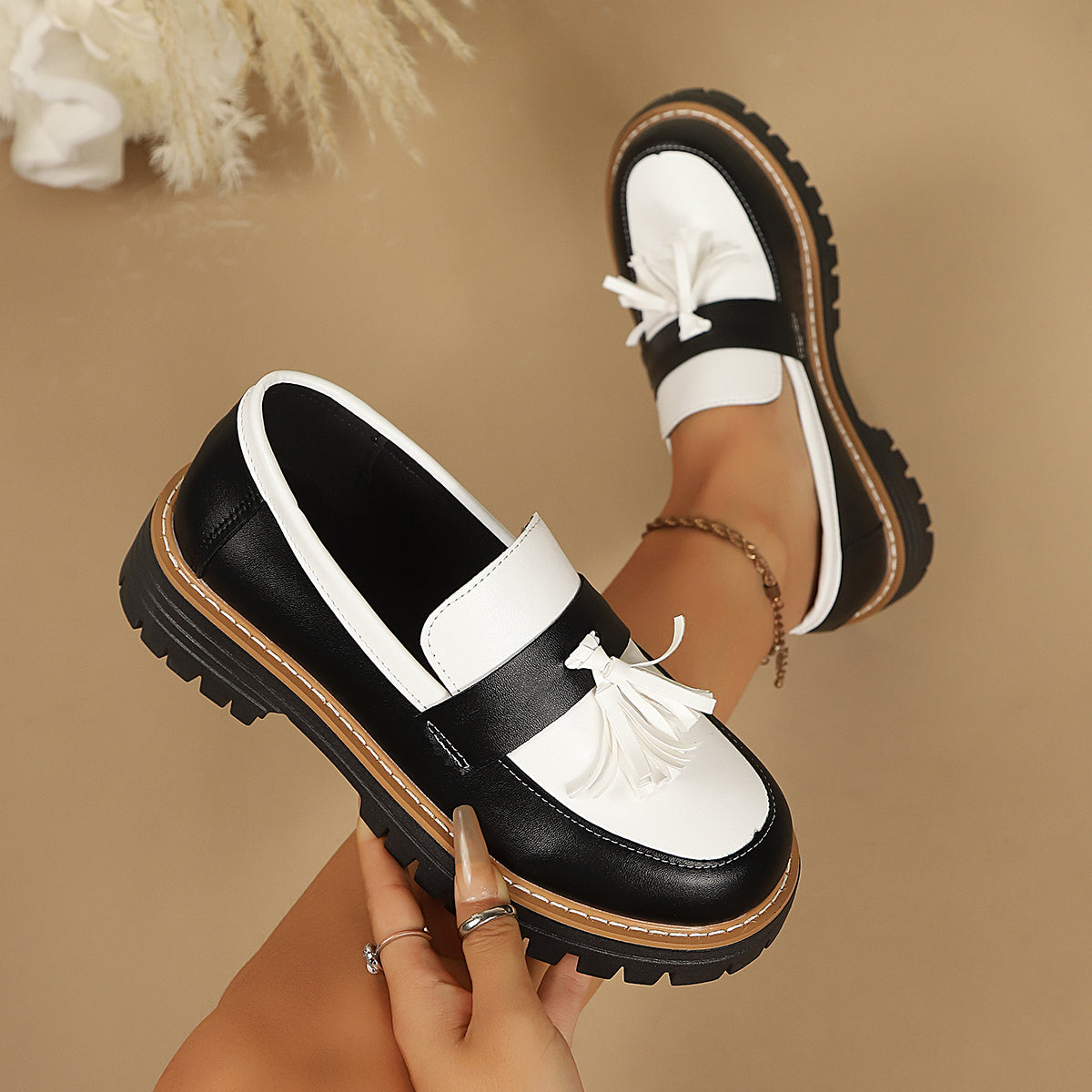 Mocassins pour femmes Vintage Plus Taille Bow