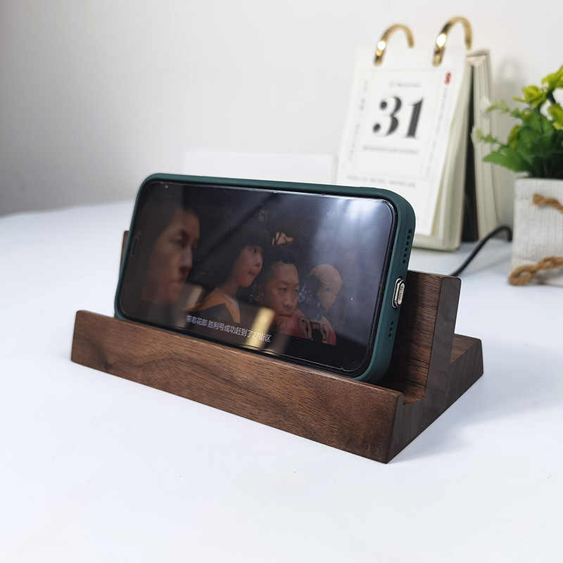 Support de base de charge pour tablettes en bois massif créatif