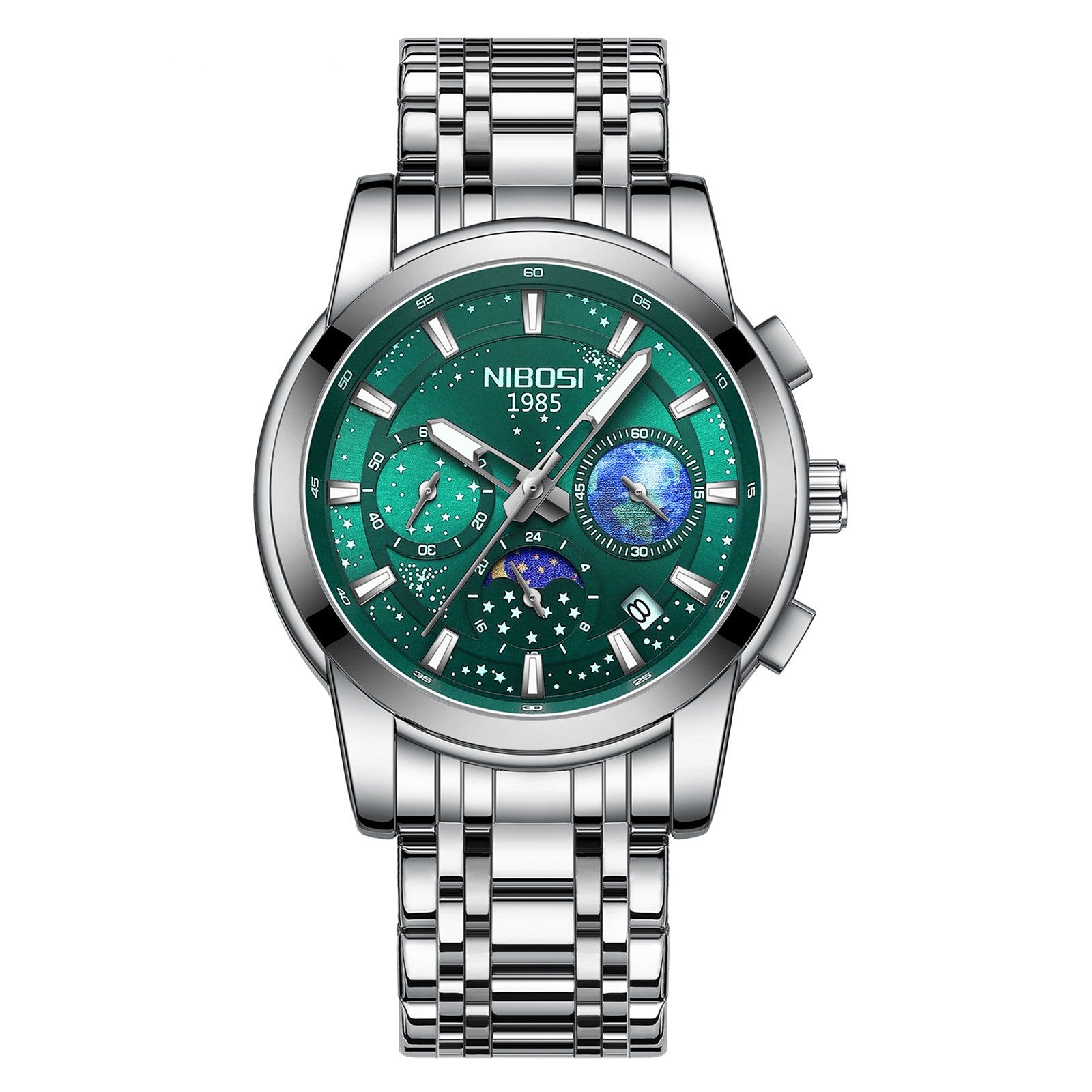 Montre Quartz d'affaires hommes ceinture en acier