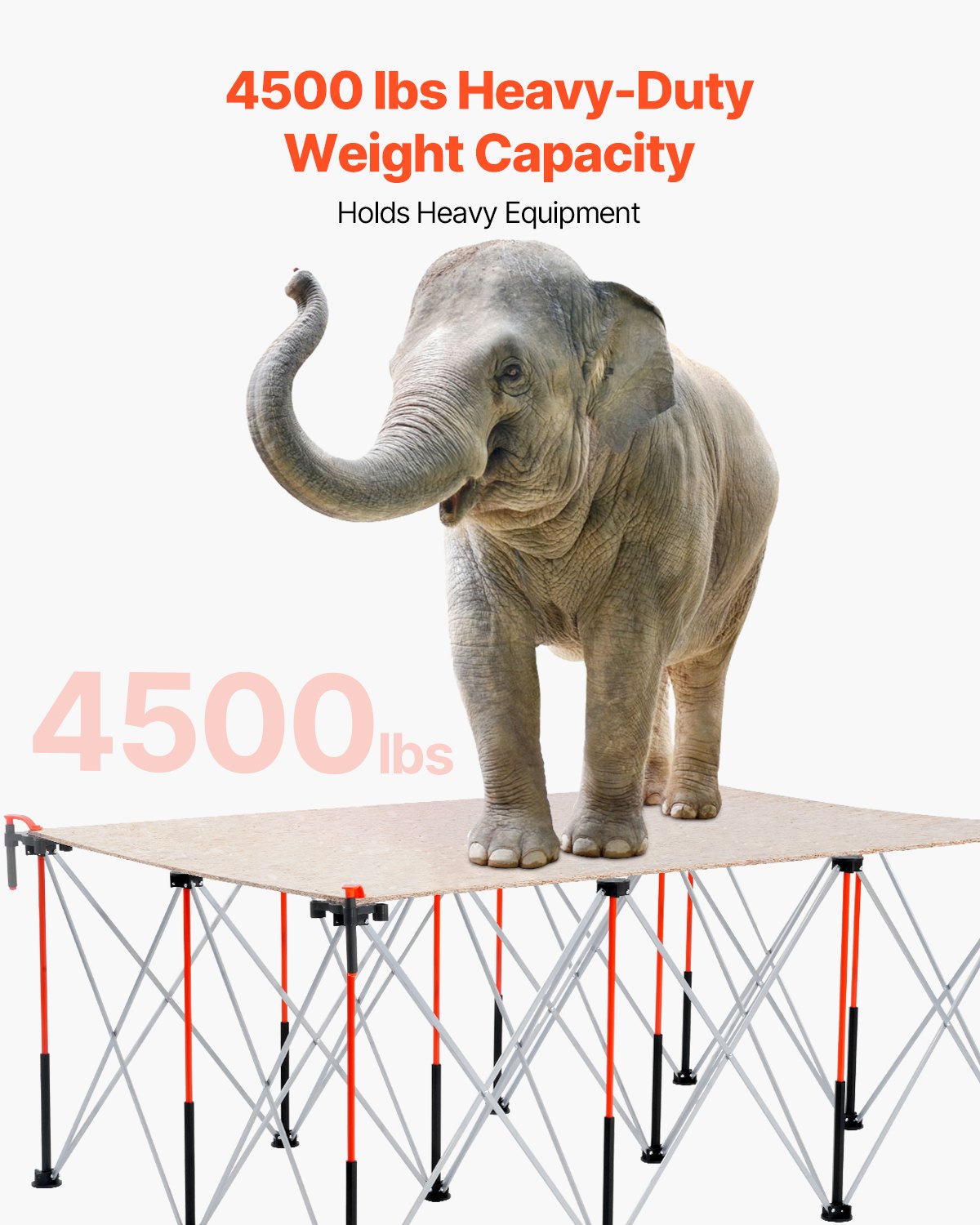 Support de travail pliable portatif 6.12 X 4.14ft Support de travail collapsible 4500lbs Capacité