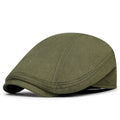 Rétro British Canvas Beret Solid Color Minimalist