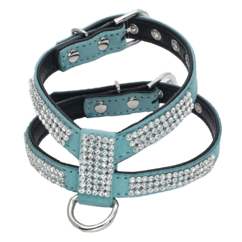 Petit chien en forme de K Strass Pet Hand Holding Rope poitrine bracelet costume