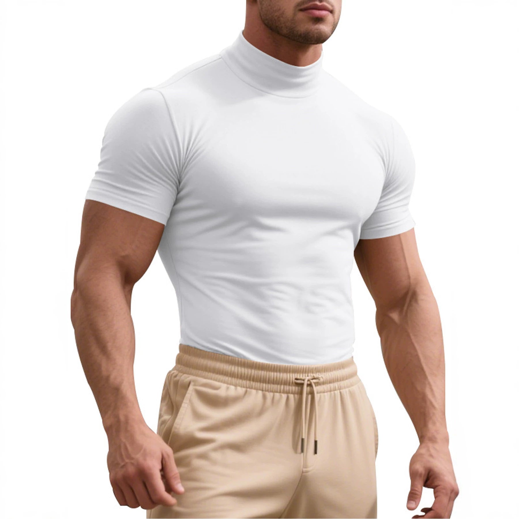 T-Shirt à manches courtes pour hommes à col court