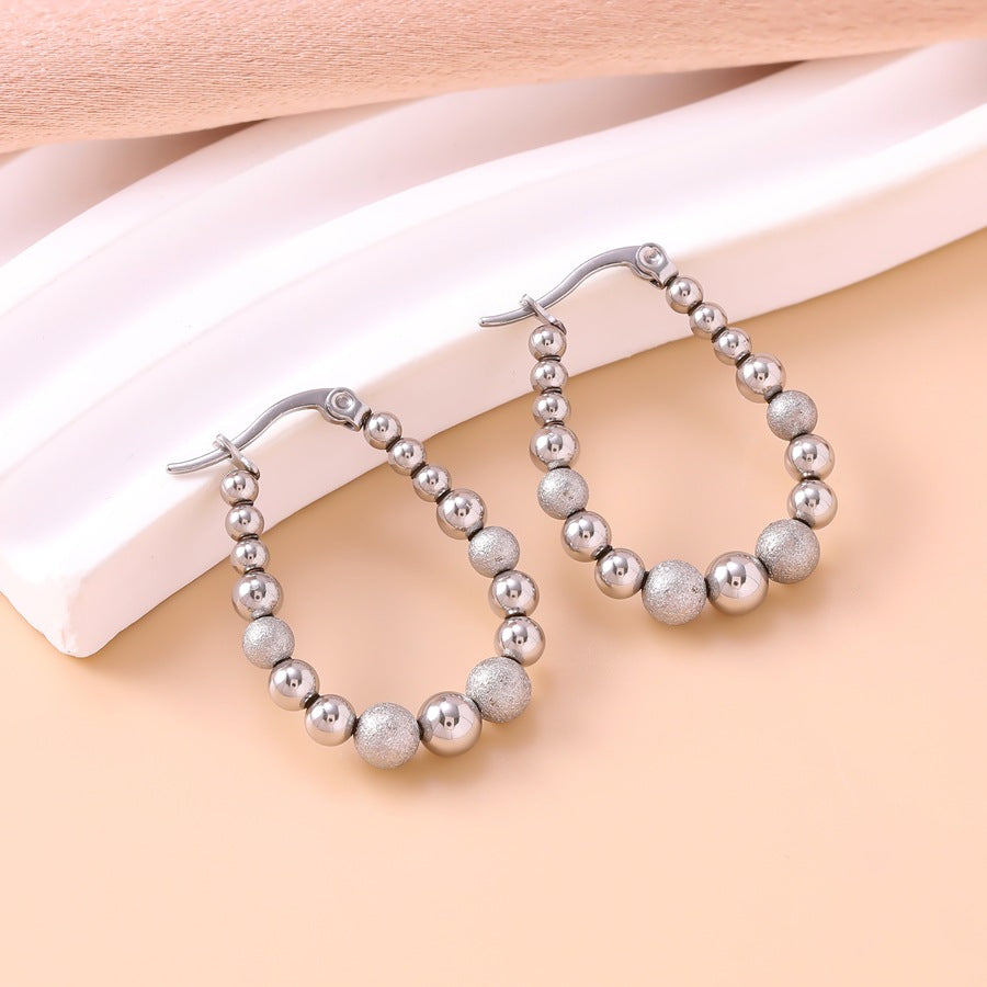 Boucles d'oreilles en perles givrées de style Instagram