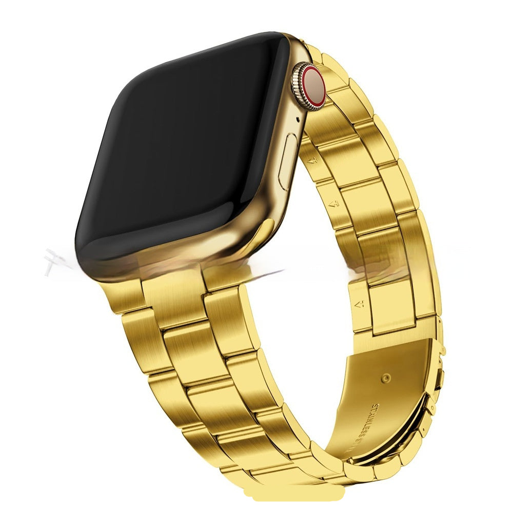 Bracelet de montre en acier inoxydable de petite taille à trois perles