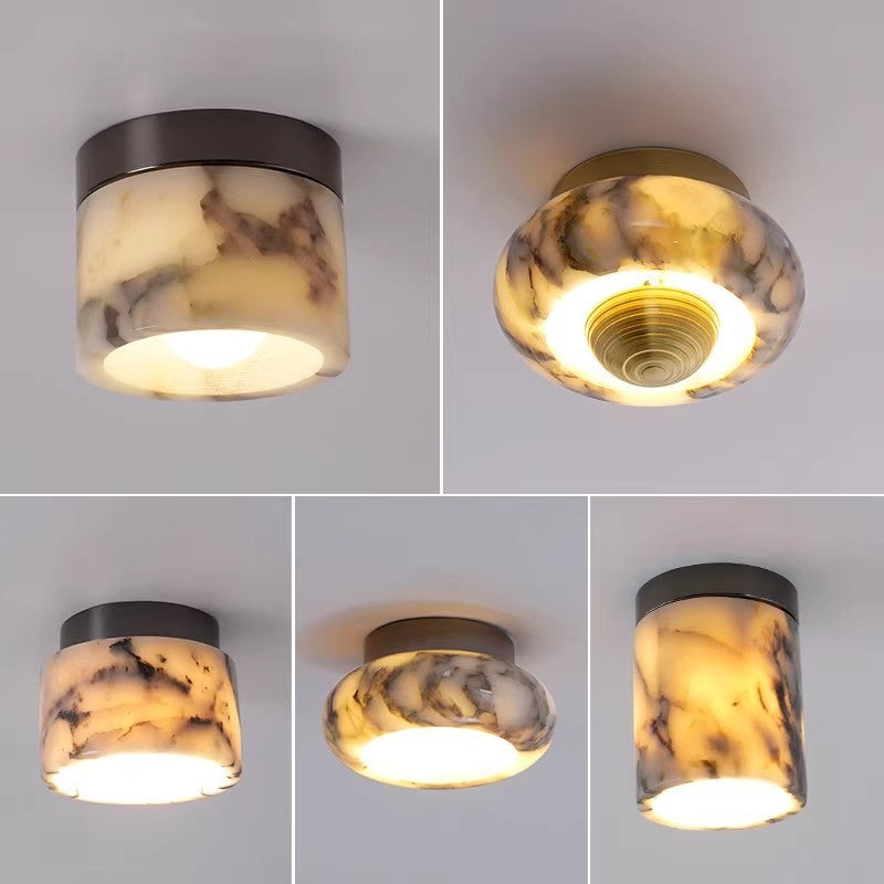 Minimaliste Lumière de plafond en marbre léger et luxueux