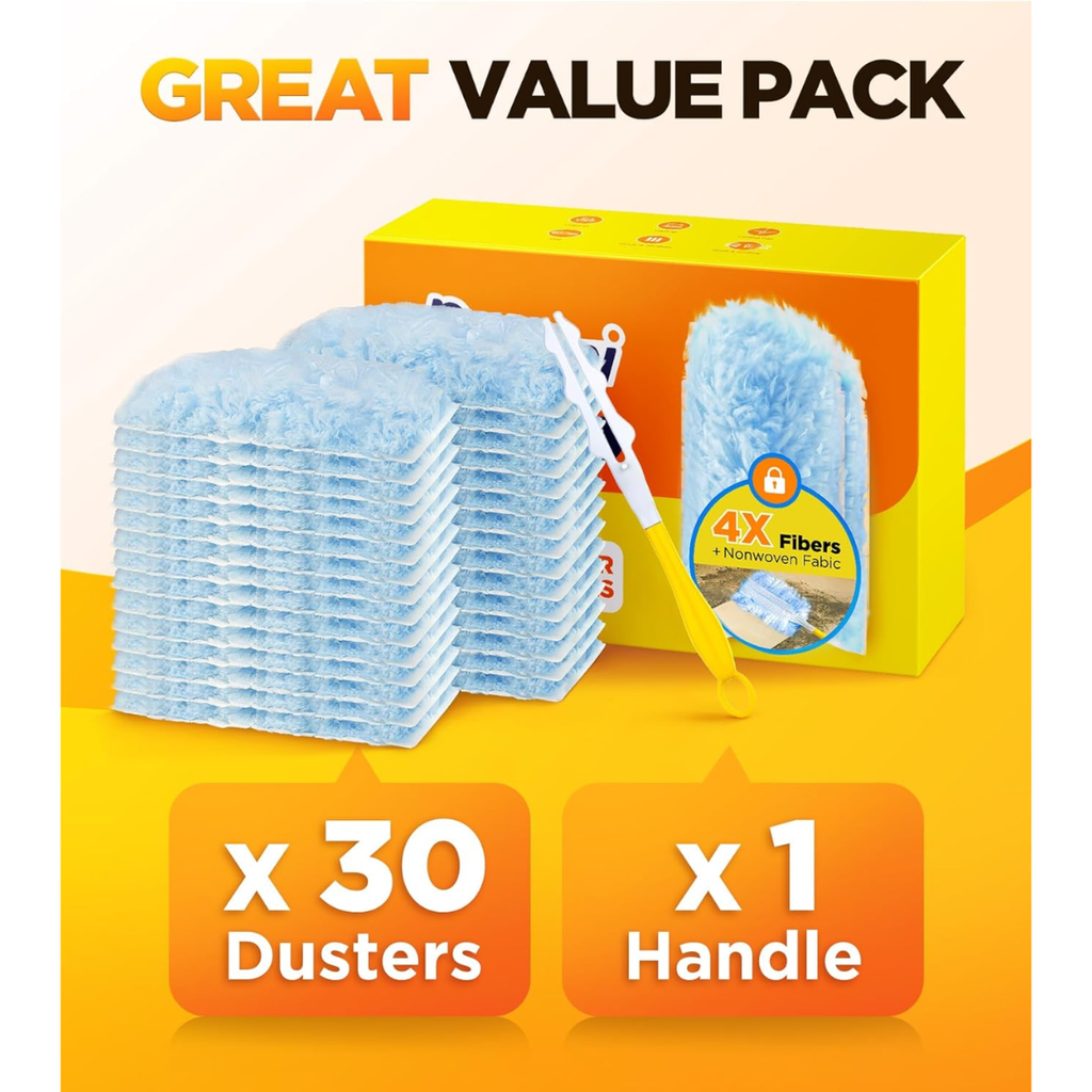 30 Compte de recharge de duster pour duster pivotant avec 1 poignée