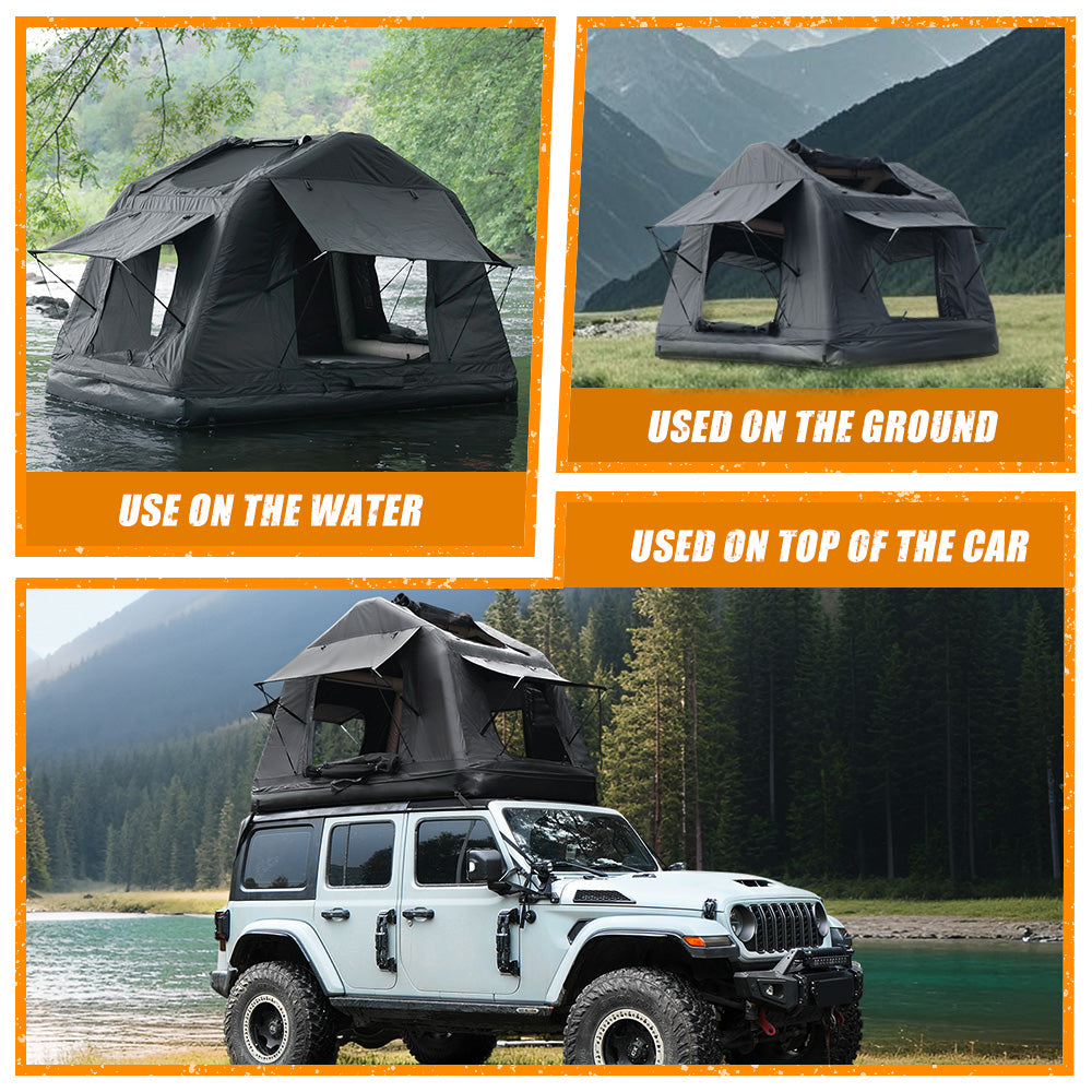 Tente gonflable amphibie portable pour camping pliable Toit hors route Top Tente flottante Te