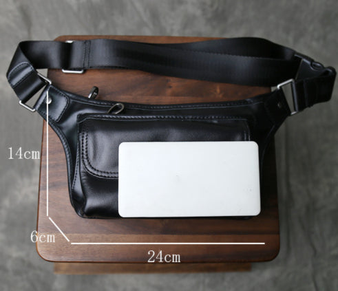 Sac de poche en cuir véritable pour un corps de taille unique