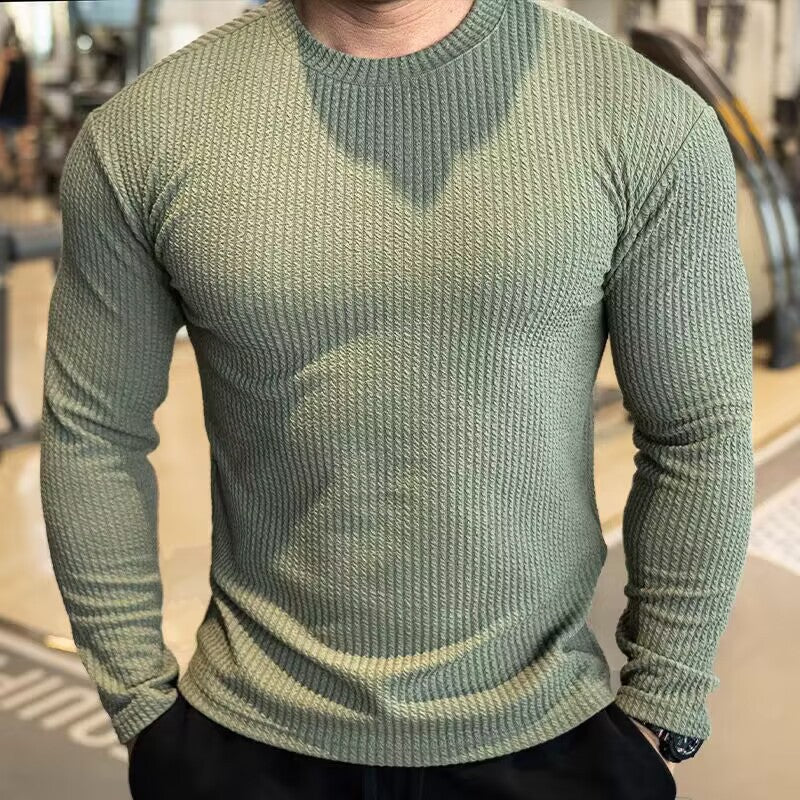Sweat-shirt mode homme casual Waffle-weave