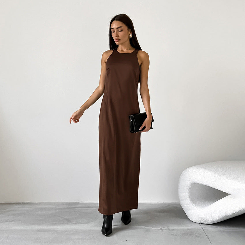 Robe décontractée polyvalente coupe droite pour les femmes
