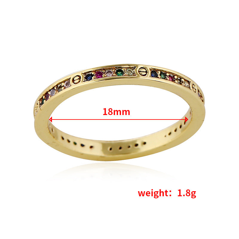 Bague femme mode avec des pierres de Zircon colorées