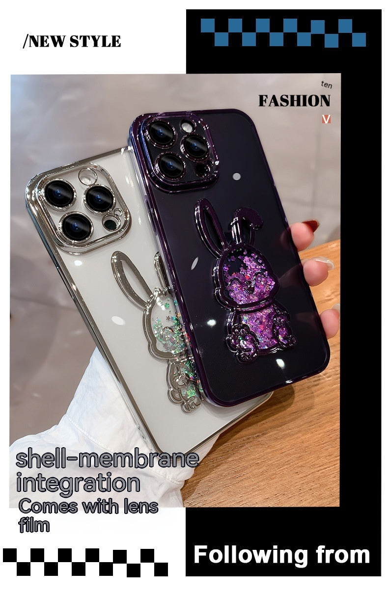 Lentille électroplastique en plastique Protecteur de téléphone Année Quicksand Rabbit Drop-