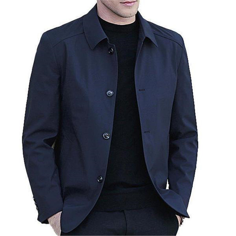 Collar Dad-style Button-up Casual Summer Jacket