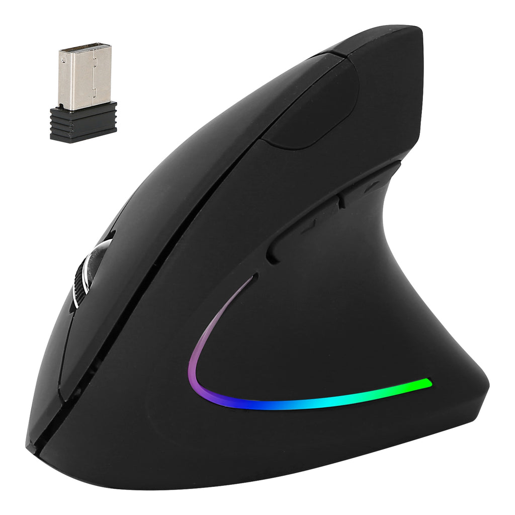 2.4G Souris verticale sans fil ergonomique optique Mice avec 6 boutons 3 DPI réglable 800 12