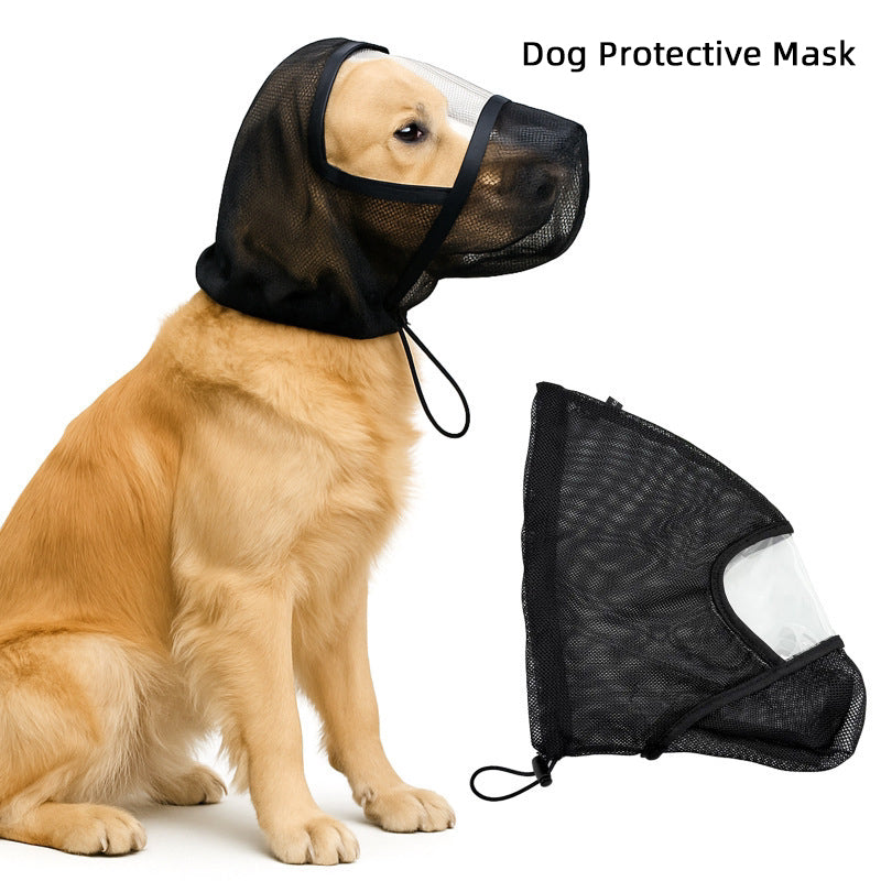 Masque de protection pour chien Muselière de chien Muselière de chien Mosquito et Insect-Proof Couverture de tête respirante A