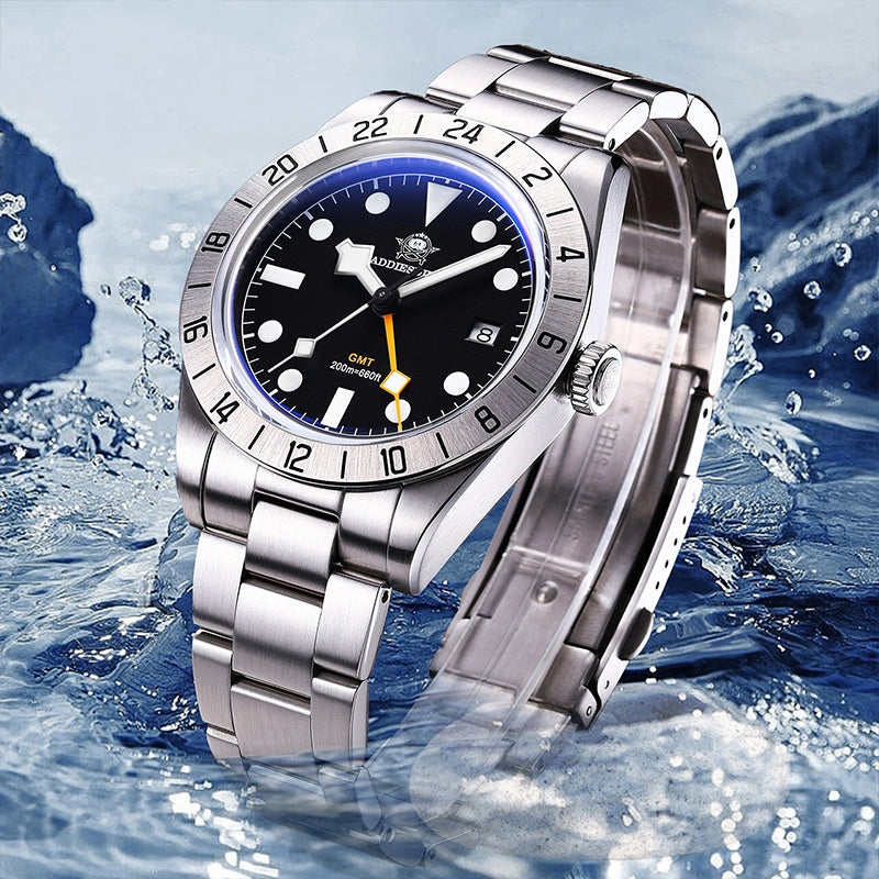 Montre Quartz imperméable à l'eau pour hommes avec mains lumineuses