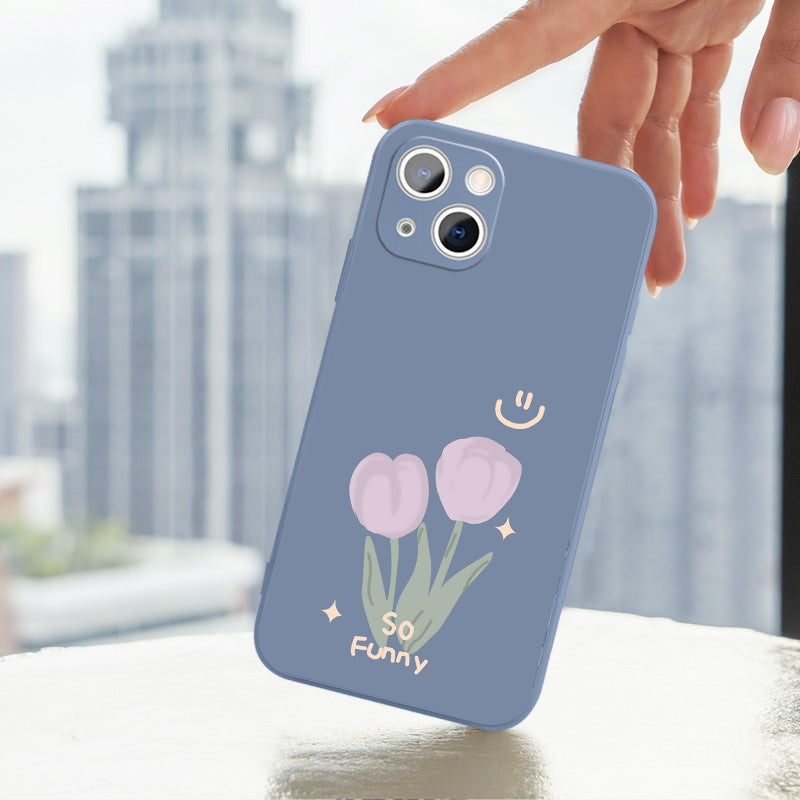 Tulipe boîtier de téléphone en silicone anti goutte