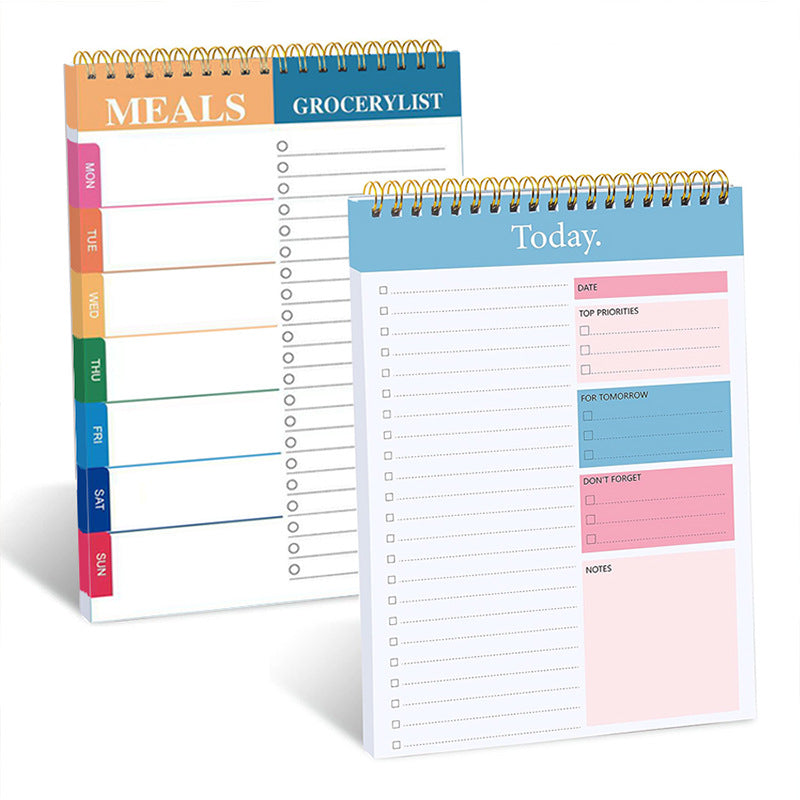 Utilisez un carnet de notes à feuillets mobiles pour la planification hebdomadaire et mensuelle avec un design minimaliste