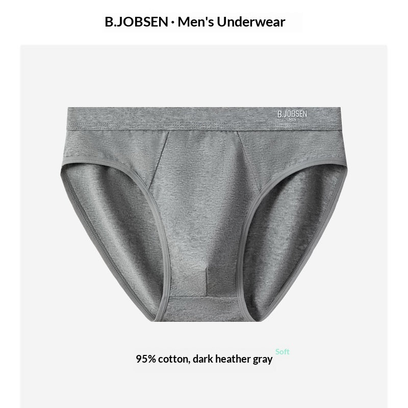 Slips en coton respirant pour hommes avec un crotch de coton antibactérien