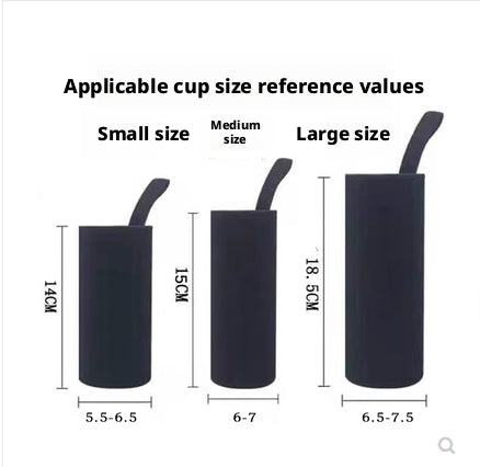 Water cup cover-plain black-small