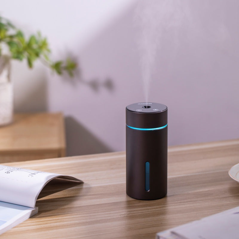 Black Columnar voiture Humidificateur 0,5-1L Batterie intégrée USB rechargeable
