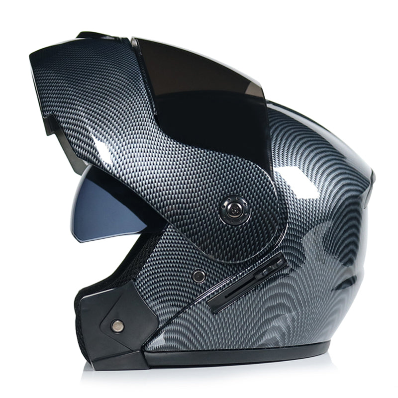 Casque de moto d'hiver double-lentilles non couvert