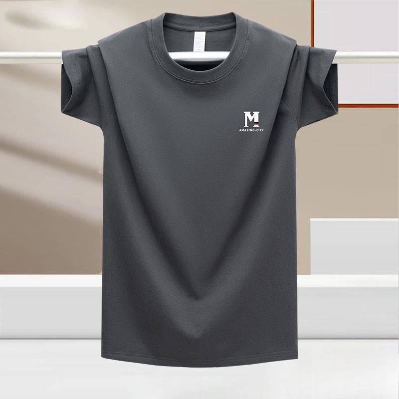 Chemise pour hommes en soie glacée à manches courtes pour hommes