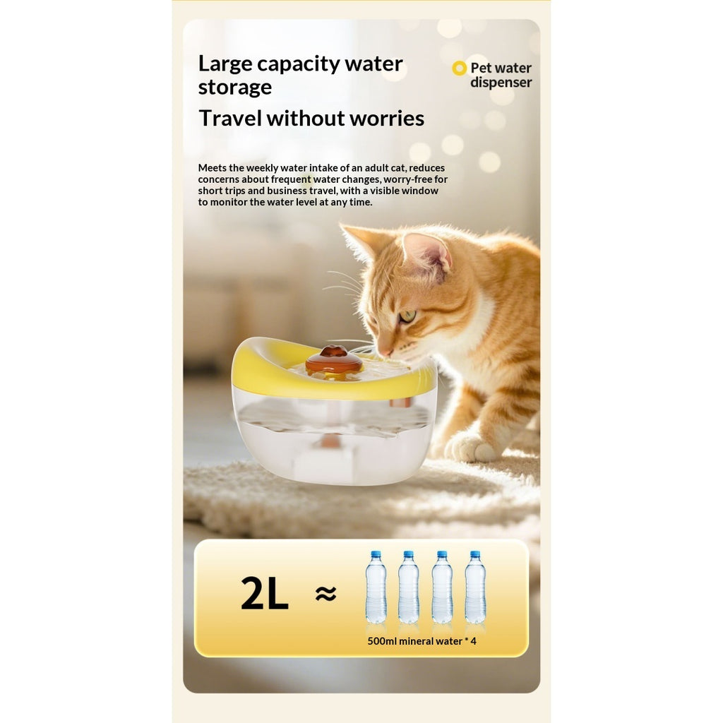 Fontaine d'eau filtrante pour animaux de compagnie silente