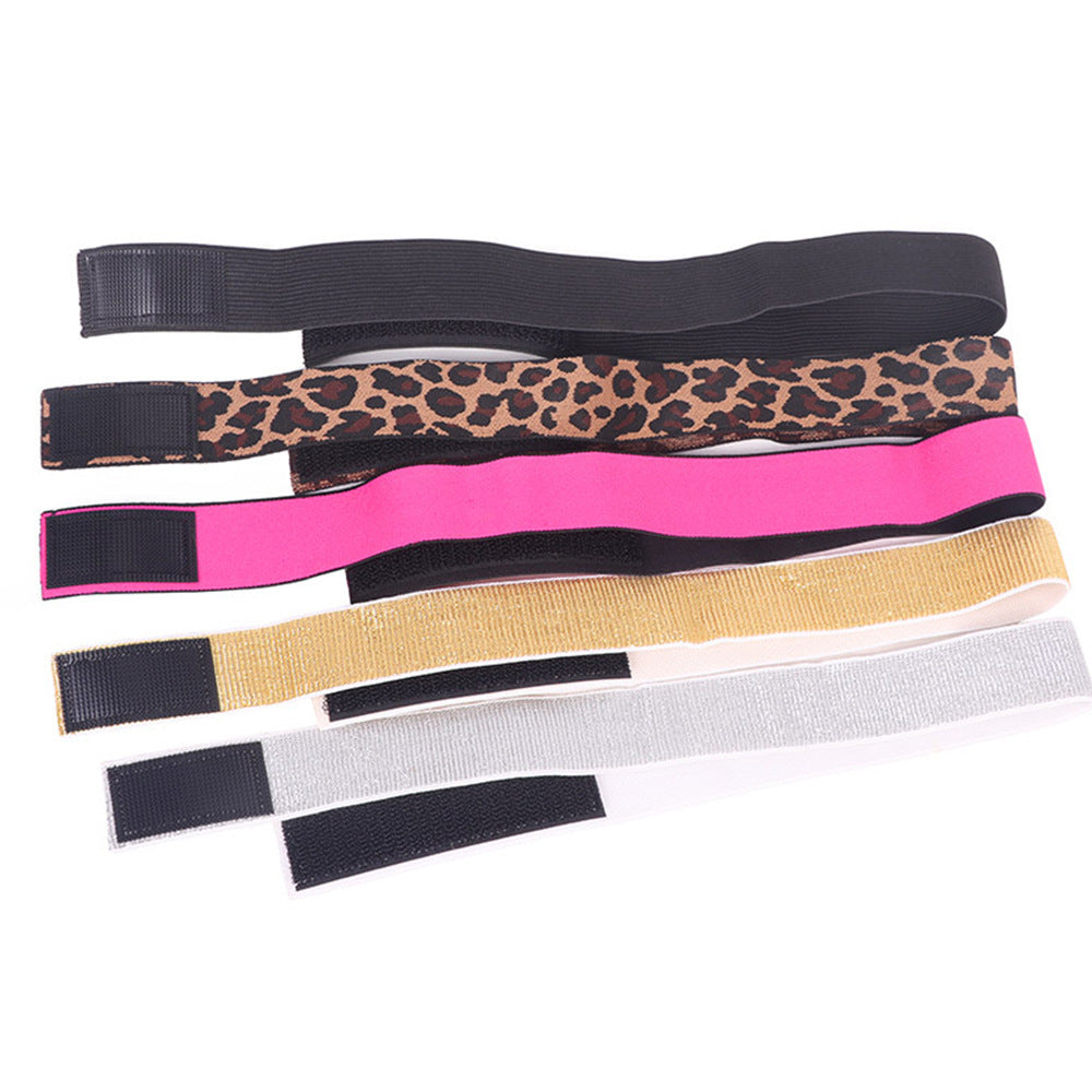 Bande de fixation rouge rose Wig Edge Velcro Bandeau antidérapant réglable