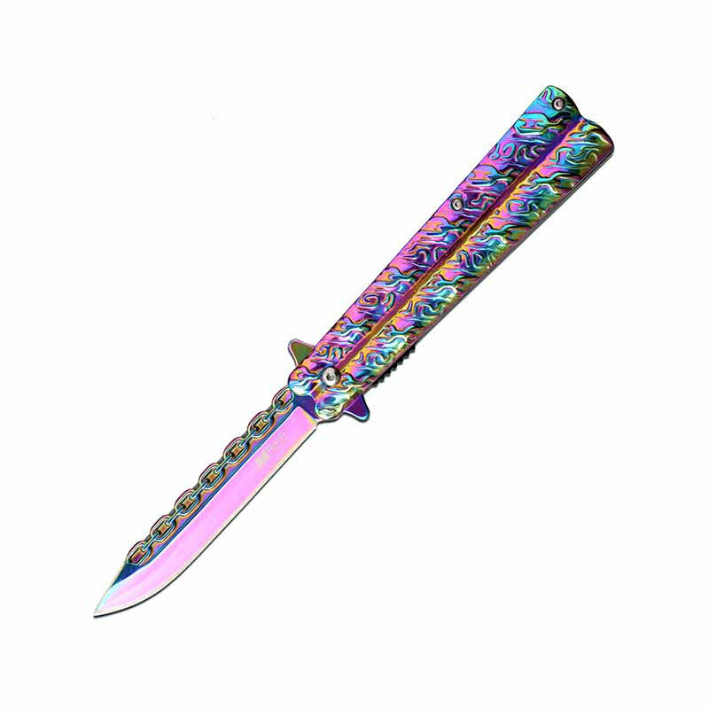 L'autocollant unique de couteau papillon est drôle