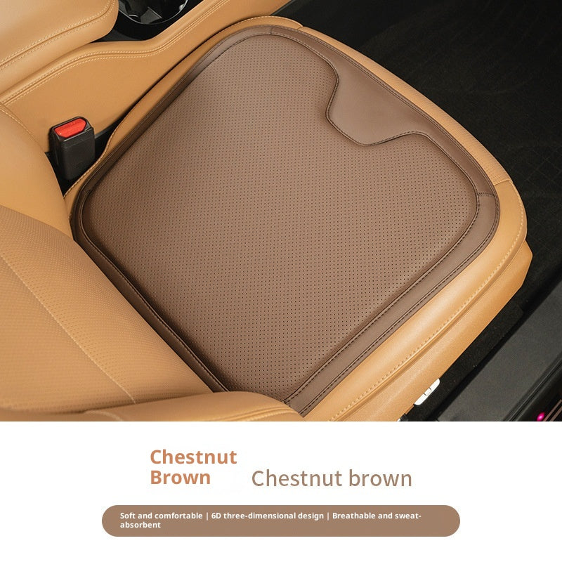 Coussin de siège auto en cuir de Napa en une seule pièce