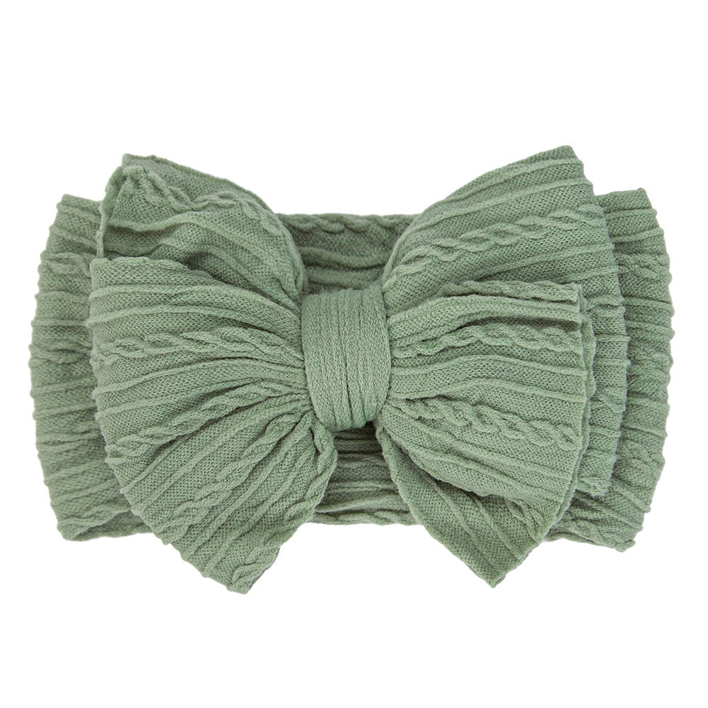 Bandes de tête de bébé faites à la main Soft Stretchy Nylon Bandes de cheveux avec arcs pour nouveau-né bébé T