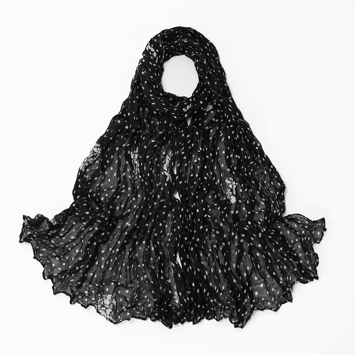 Twisted-pattern coton-lin longue écharpe femmes Vêtements de dessus Châl
