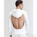 Chemise à dos à capuche en soie de glace d'été pour hommes