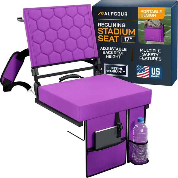 Alpcour pliant siège de stade inclinable avec support arrière pour les bleachers