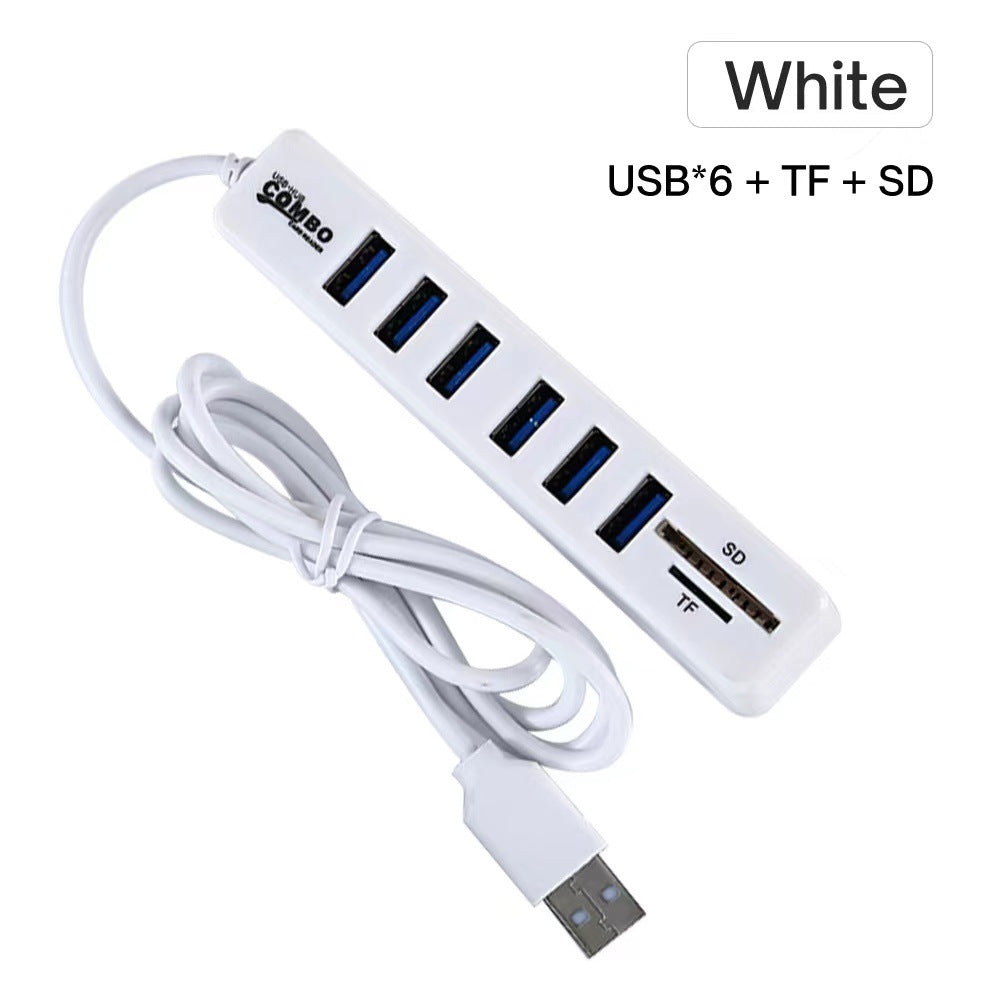 1 M USB déconcentrateur ligne HUB COMBO HUB lecteur de carte TFSD 6 Plus 2