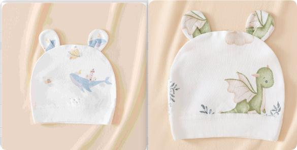 Chapeau bébé porte de protection en coton double couche
