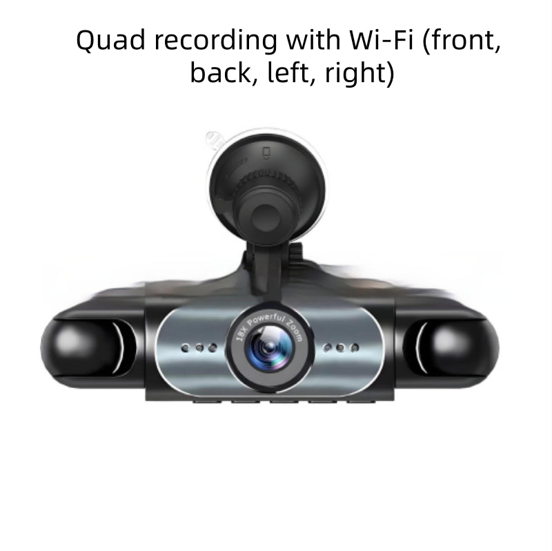 Surveillance de quatre lentilles Dash Cam HD avec caméra de vision arrière