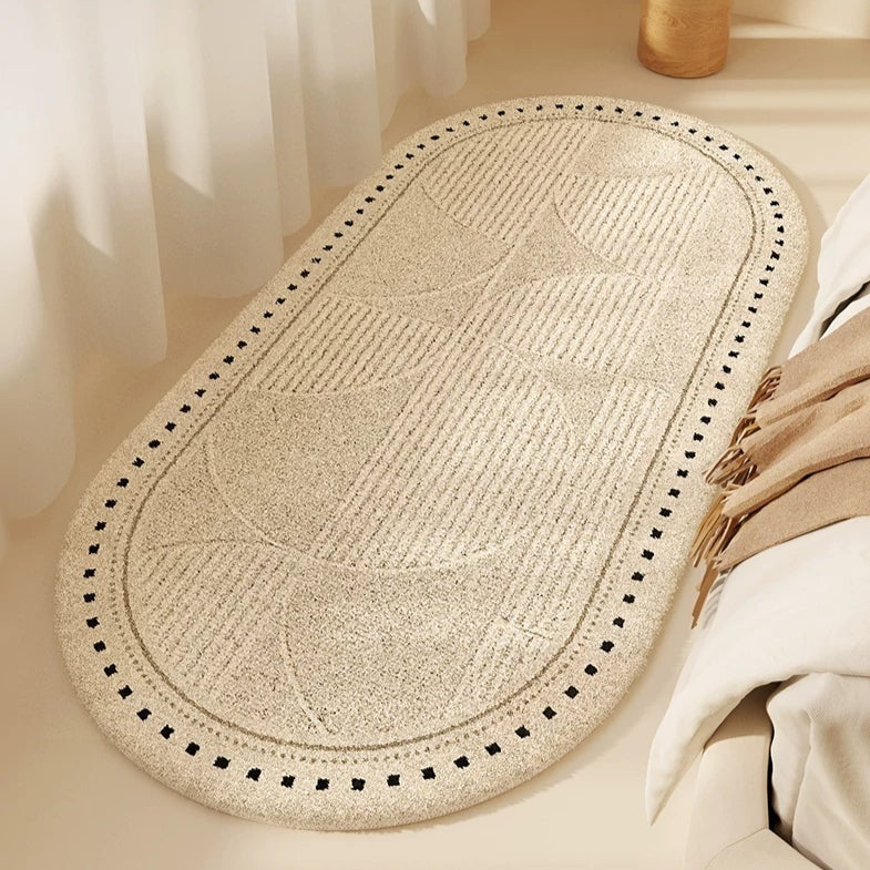 Tapis de chambre à coucher de style crème légère